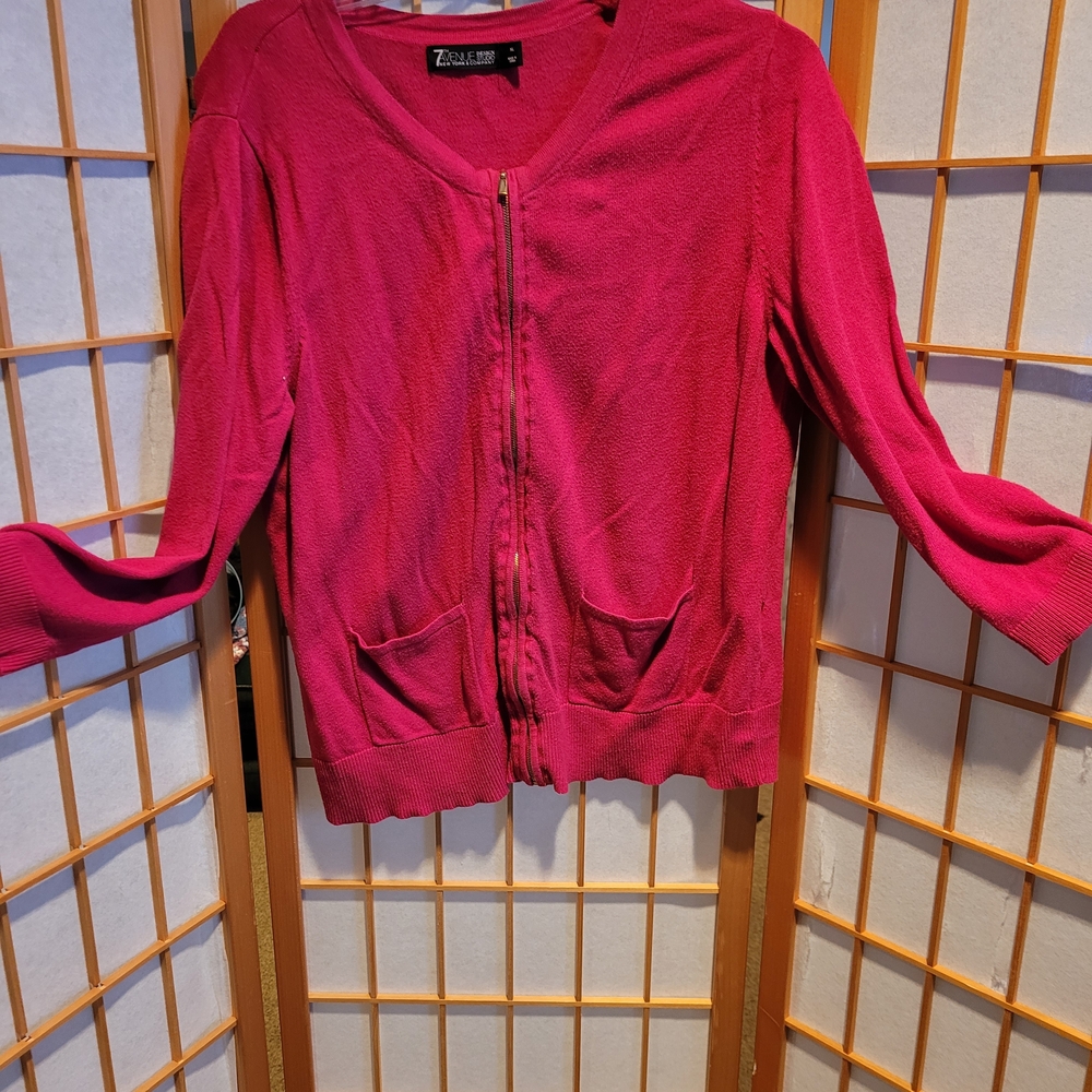 New York & Company Red Cardigan